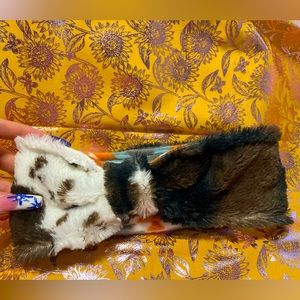 One size fits all usually handmade plush reversible bow tie headwarmer 😻